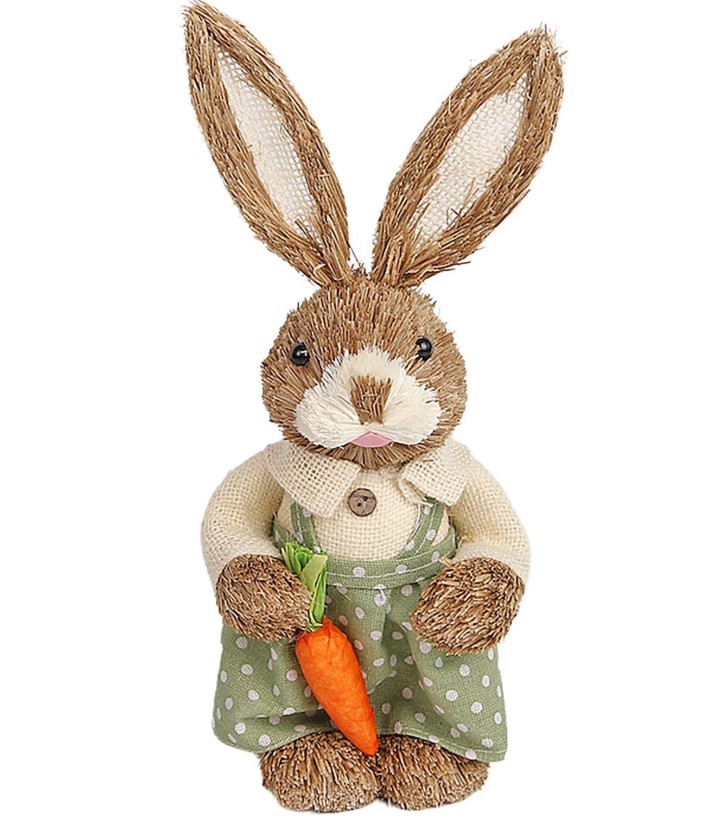 Διακοσμητικός Λαγός Ψάθινος 13x10x33εκ. Bunny's 73-2162 (Υλικό: Ψάθινο) - Bunny's - 73-2162